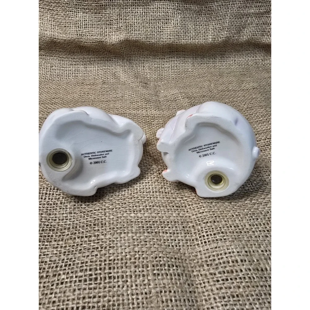 Vintage White Pig‎ with Yellow Bird Salt & Pepper Shakers